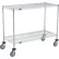 Nexel®, 2 Shelf, Shelf Cart, Chrome, 36"W x 18"D x 40"H, Poly Casters, 4 Swivel