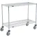Nexel®, 2 Shelf, Shelf Cart, Chrome, 48"W x 30"D x 40"H, Poly Casters, 4 Swivel, 2 Brake
