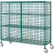 Nexel® Security Truck, Poly-Green, 2 Shelves, 72"W x 24"D x 69"H, Polyurethane Casters,2 Brakes