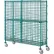 Nexel® Security Truck, Poly-Green, 1 Shelf, 72"W x 24"D x 69"H, Polyurethane Casters