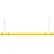 Global Industrial™ Clearance Bar, 80"L, Yellow with Red Tape, HDPE