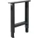 Global Industrial™ Adjustable Height C-Channel Leg for Standard Duty Workbench, 24"D, Black