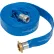 Apache 98138015 1-1/2" x 50' PVC Lay Flat Discharge Hose w/ M x F Aluminum Short Shanks