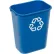Rubbermaid® Deskside Recycling Wastebasket, 10-1/4 Gallon, Blue