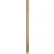 ASI Global Partitions Polymer Pilaster w/ Shoe - 22"W x 82"H Mocha