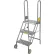 3 Step Folding Rolling Ladder Stand - Perforated Tread - KDMF103166