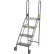 4 Step Folding Rolling Ladder Stand - Perforated Tread - KDMF104166