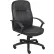 Interion® Executive Office Chair With High Back & Fixed Arms, Synthetic Leather, Black