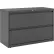 Hirsh Industries® HL1000 Series® 42"W 2 Drawer Lateral File Cabinet, Charcoal