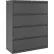 Hirsh Industries® HL1000 Series® 42"W 4 Drawer Lateral File Cabinet, Charcoal