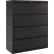 Hirsh Industries® HL1000 Series® 42"W 4 Drawer Lateral File Cabinet, Black