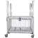 NK Medical Infant ICU Standard Crib E2080CL, 30"W x 44"L x 61"H, Flat Deck, Epoxy
