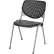 KFI Stack Chair with Perforated Back - Plastic Seat - Black - KOOL Series - Pkg Qty 4