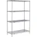 Nexel® 4 Shelf, Nexelate® Silver Epoxy Wire Shelving Unit, Starter, 24"W x 14"D x 63"H
