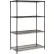 Nexel® 4 Shelf, Black Epoxy Wire Shelving Unit, Starter, 24"W x 14"D x 96"H
