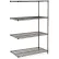 Nexel® 4 Shelf, Black Epoxy Wire Shelving Unit, Add On, 42"W x 14"D x 63"H