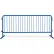 Queue Solutions CrowdMaster™ 1000 Steel Barricade, 100"L x 43"H, Flat Feet, Blue