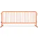 Queue Solutions CrowdMaster™ 1000 Steel Barricade, 100"L x 43"H, Flat Feet, Orange
