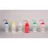 Bel-Art Safety-Labeled Assorted 2-Color Wide-Mouth Wash Bottles, 500ml (16oz), PE w/PP Cap, 6Pk