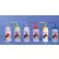 Bel-Art Safety-Labeled 4-Color Isopropanol WM Wash Bottles, 1000ml (32oz), PE w/YLW PP Cap, 4Pk