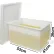 SP Bel-Art Heavy Duty Polyethylene Rectangular Tank with Top Flanges and Faucet, 21 x 16 x 14"