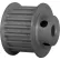 Powerhouse 18-5M15-6FA3 Aluminum / Clear Anodized 18 Tooth 1.128" Pitch Finished Bore Pulley - Pkg Qty 5