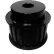 Powerhouse 16H150-6FS8 Steel / Black Oxide 16 Tooth 2.546" Pitch Plain Bore Pulley - Pkg Qty 5