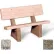 Bohlmann 48" Commercial Concrete Bench W/Backrest, Polished White Seat, Gray Limestone Legs