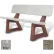 Bohlmann 58" Residential Concrete Bench W/Backrest, Polished Gray Limestone Seat, Gry Limestone Legs