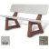 Bohlmann 58" Residential Concrete Bench W/Backrest, Polished Tan River Rock Seat, Gry Limestone Legs