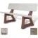 Bohlmann 58" Residential Concrete Bench W/Backrest, Polished White Seat, Gray Limestone Legs