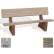 Bohlmann 72" Commercial Concrete Bench W/Backrest, Polished Gray Limestone Seat, Gray Limestone Legs