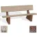 Bohlmann 72" Commercial Concrete Bench W/Backrest, Polished White Seat, Red Quartzite Legs