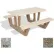 38" Rectangular Picnic Table, Concrete, Gray