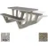 58" Rectangular Picnic Table, Concrete, Gray