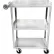 Blickman Light Duty Utility Cart, 3 Shelves, Guardrail On Middle & Bottom Shelf