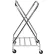 Blickman Folding Adjustable Hamper, Chrome, 2" Hard Rubber Casters, 18"/22"/25", Bottom Shelf