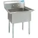 BK Resources® 1-Compartment Sink, 18 X 18 X 12 Deep, Galvanized Legs