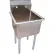 BK Resources® Utility Sink, 1 Compartment, SS, 18L x 18W x 14D