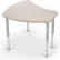 MooreCo™ Hierarchy Standard Shapes Desk, Platinum Legs, Gray Elm with Matching Edge