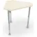 MooreCo™ Hierarchy Small Monroe Desk, Platinum Legs, Neutral Weft with Matching Edge