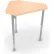 MooreCo™ Hierarchy Small Monroe Desk, Platinum Legs, Fusion Maple with Matching Edge