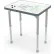 MooreCo™ Porcelain Hierarchy Desk, Porcelain Steel Top, Platinum Legs, Charcoal