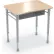 MooreCo™ Astute Hard Plastic Desk, 26"W x 19-5/16"D, Fusion Maple with Matching Edge Band