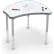 MooreCo™ Hierarchy Standard Shapes Desk, Porcelain Steel Top, Platinum Legs, Charcoal