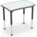 MooreCo™ Hierarchy Creator Rectangle Desk, Porcelain Steel Top, Black Legs