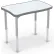 MooreCo™ Hierarchy Creator Rectangle Desk, Porcelain Steel Top, Platinum Legs, Charcoal