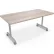 Mooreco™ Inklud® Flip Top Training Table, T-Leg, Rectangle, 60"L x 30"W, Gray Elm