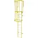 Ballymore 11 Step Steel Caged Walk Through Fixed Access Ladder, Yellow