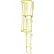 Ballymore 12 Step Steel Caged Walk Through Fixed Access Ladder, Yellow